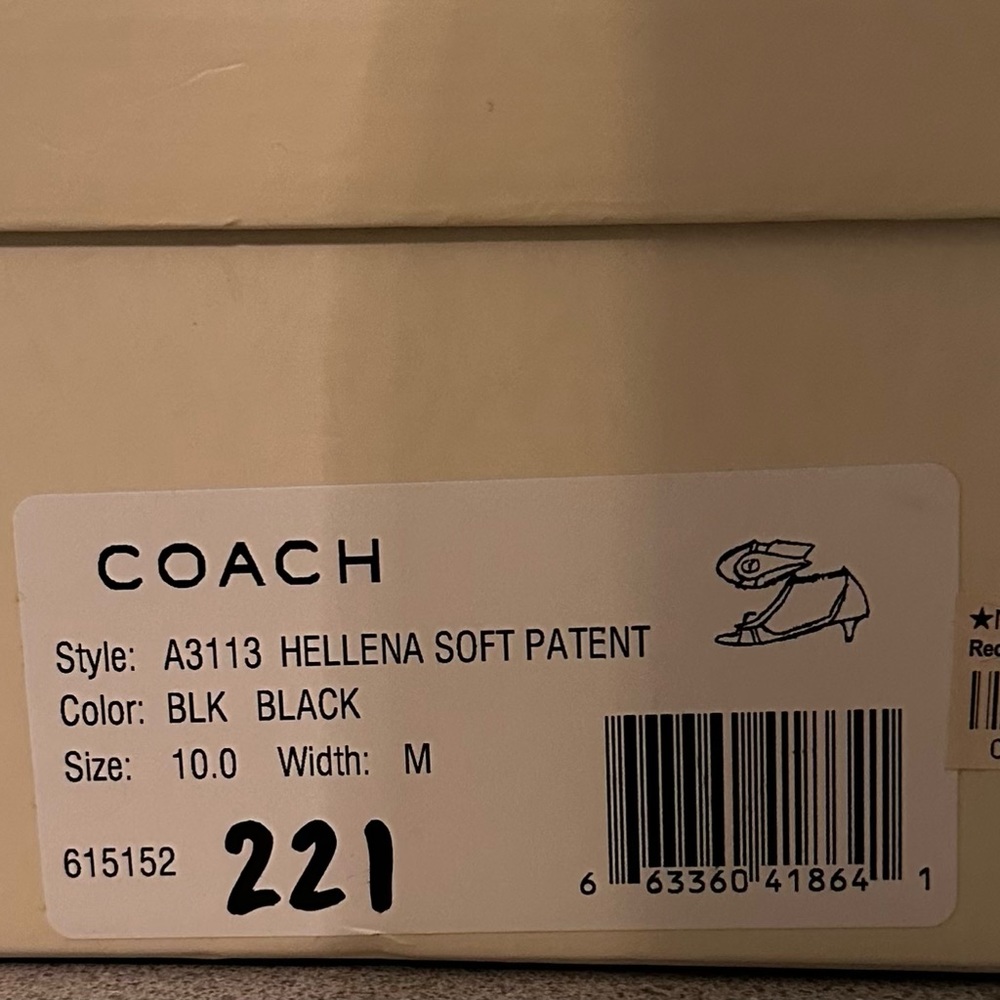 Coach Black Patent Helena Soft Kitten Heel Sandal - Picture 7 of 9